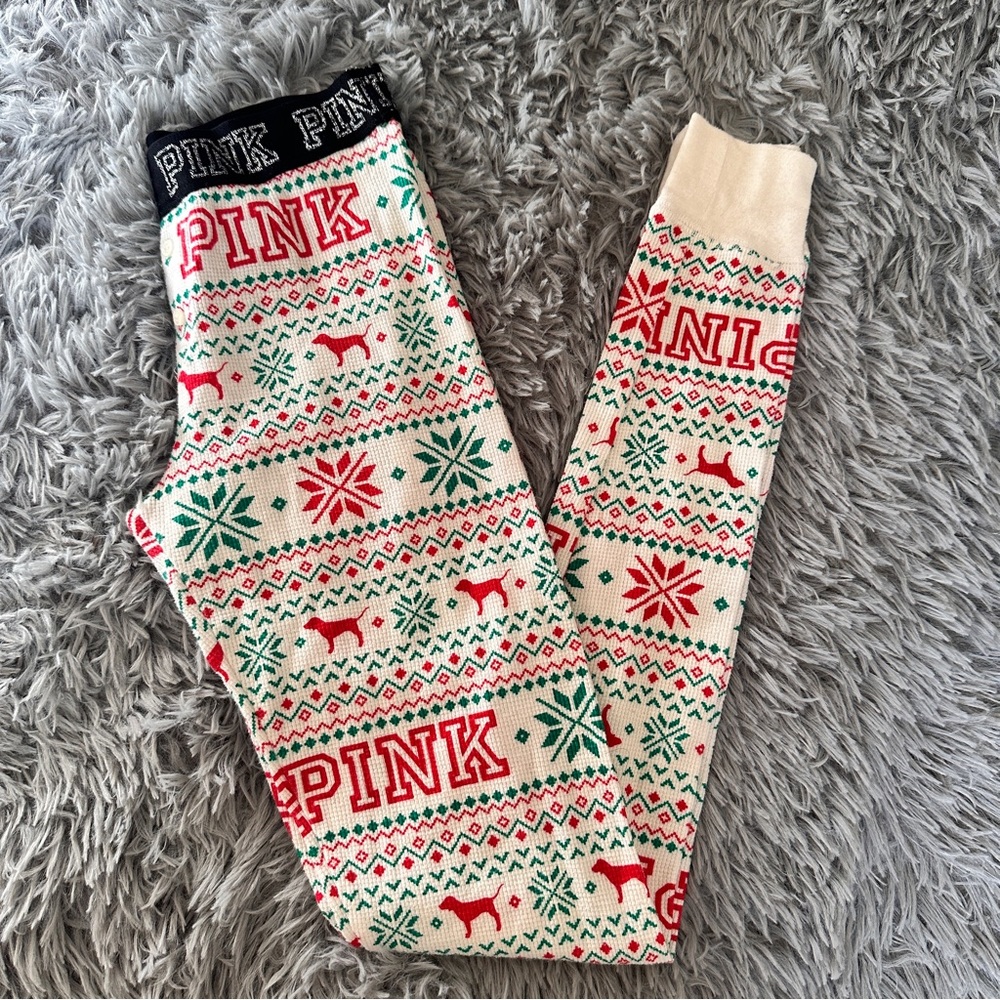 PINK Victoria Secret Christmas Holiday pajama pants